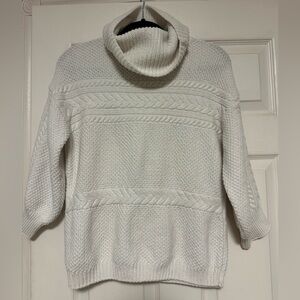 Cozy Cream Rain + Rose cowl Sweater